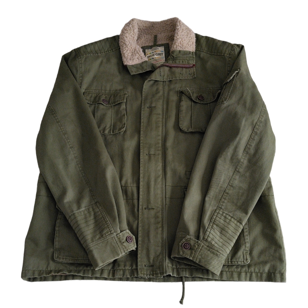 True Grit Size XL Tall Green Utility Jacket